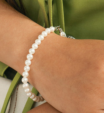 Bracciale Comete in argento con perle