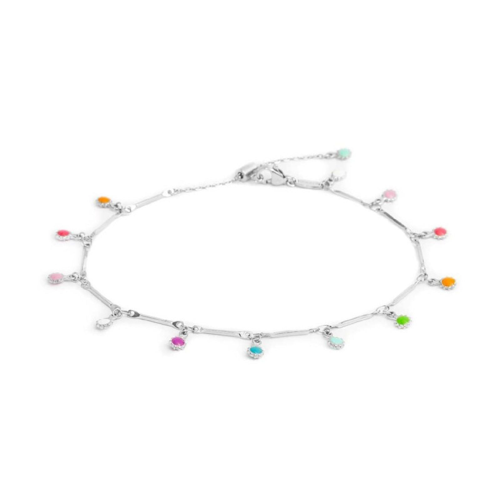 Cavigliera donna Marlù Ankle Party acciaio con barrette e pendenti 20CV083-RGB-1