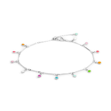 Cavigliera donna Marlù Ankle Party acciaio con barrette e pendenti 20CV083-RGB-1