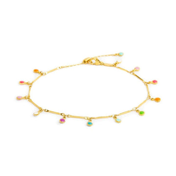 Cavigliera donna Marlù Ankle Party acciaio dorato con barrette e pendenti 20CV083G-RGB-1