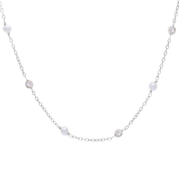 Collana donna JOY Gioielli Oro in oro bianco con perle e zirconi 212627-1