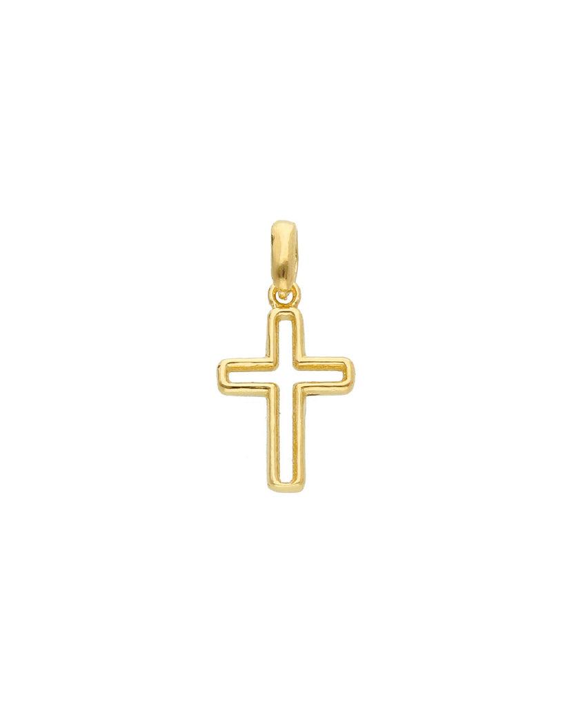 Ciondolo unisex della collezione JOY Gioielli in oro giallo 18 kt a forma di croce intarsiata 217050