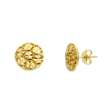 Orecchini a lobo donna JOY Gioielli in oro giallo tondi con decoro 217093-1