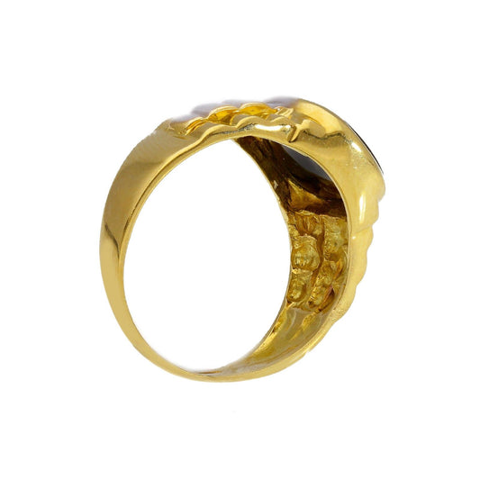 Anello chevalier uomo JOY Gioielli Oro in oro giallo con onice nera 219279-2