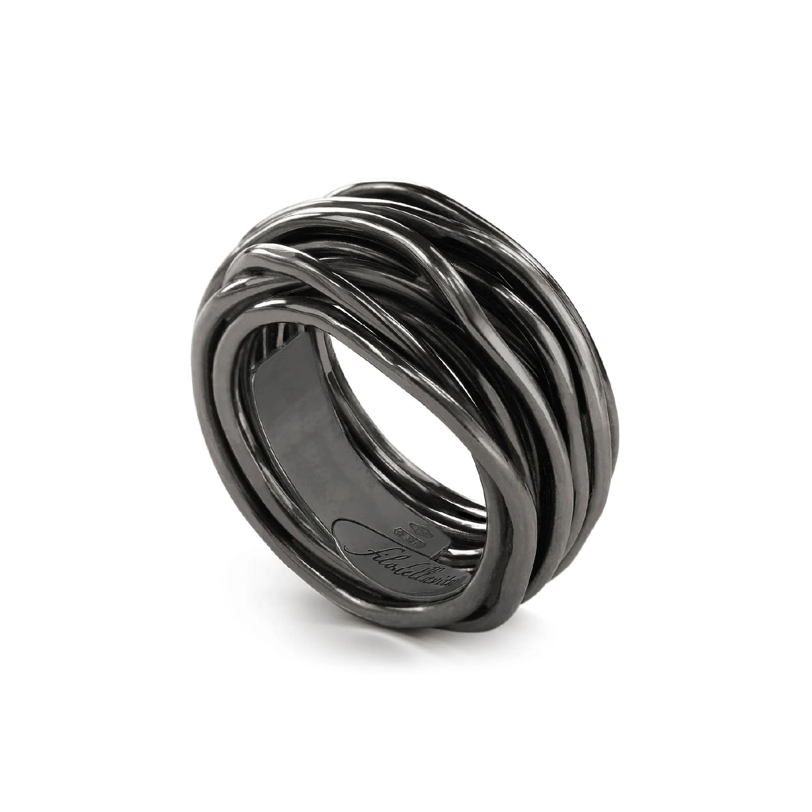 Anello Rubinia Filodellavita  13 fili in argento 925 brunito 21