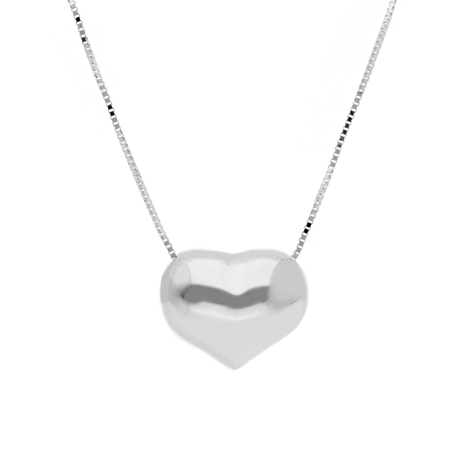 Collana donna JOY Gioielli Oro in oro bianco con cuore 220908-1