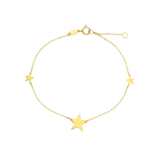 Bracciale donna JOY Gioielli in oro giallo con tre stelle 227697-1