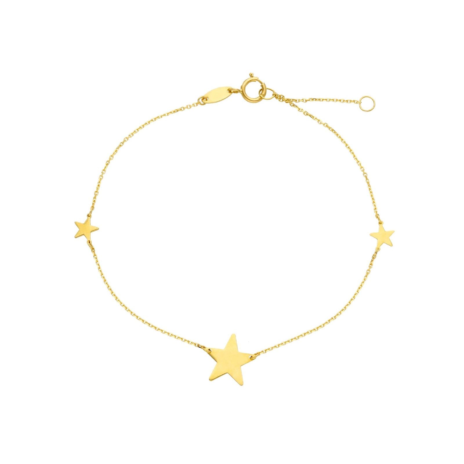 Bracciale donna JOY Gioielli in oro giallo con tre stelle 227697-1
