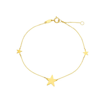 Bracciale donna JOY Gioielli in oro giallo con tre stelle 227697-1