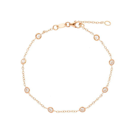 Bracciale donna JOY Gioielli in oro rosé con 8 zirconi 227937-1