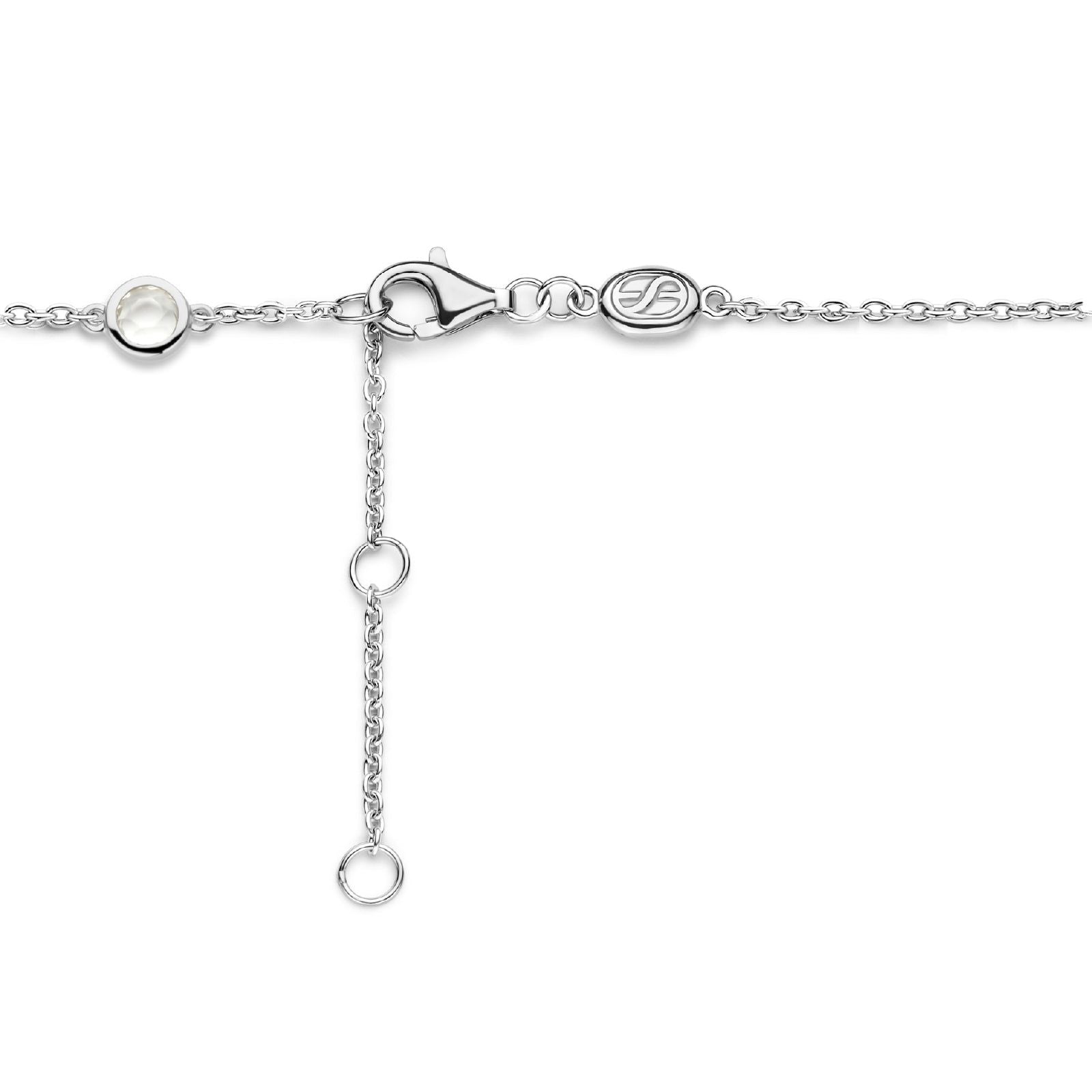 Bracciale catena donna TI SENTO Milano in argento maglie ovali, perla e zirconi 23033ZI-3