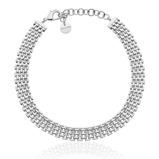 Collana choker donna Unoaerre Panther bronzo argentato maglie piccole 2322-1