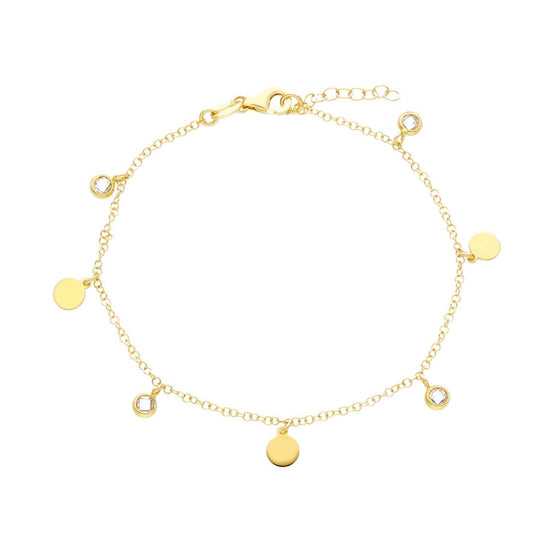 Bracciale donna JOY Gioielli in oro giallo con zirconi e ciondoli 232471-1