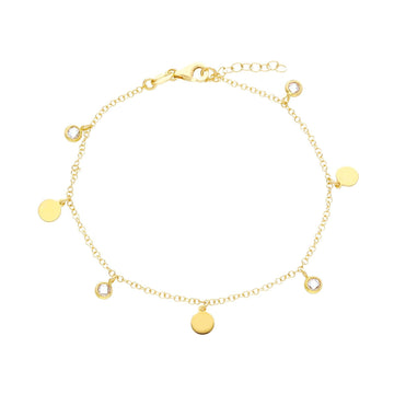 Bracciale donna JOY Gioielli in oro giallo con zirconi e ciondoli 232471-1