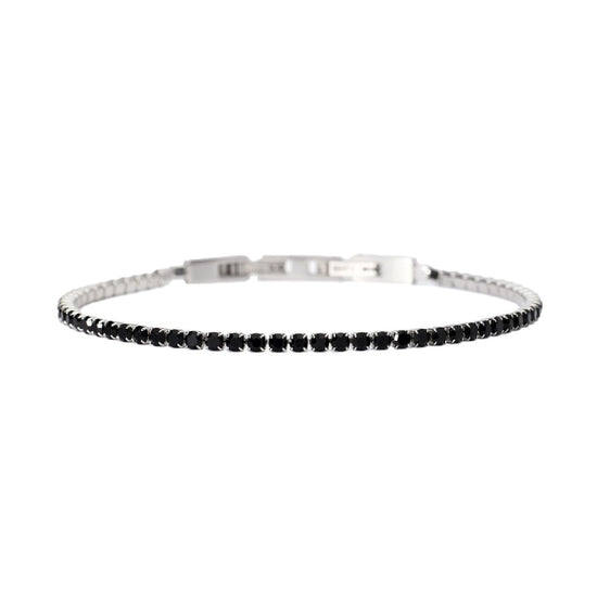 Bracciale tennis uomo 2Jewels Youcolors in acciaio e cristalli neri 232507-1