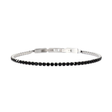 Bracciale tennis uomo 2Jewels Youcolors in acciaio e cristalli neri 232507-1