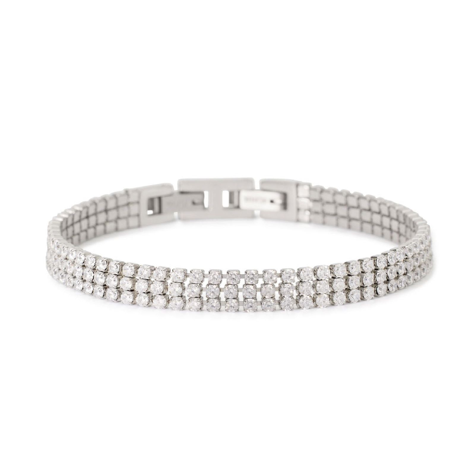 Bracciale tennis donna 2Jewels Youcolors 3 linee di zirconi bianchi di 2mm 232513-1