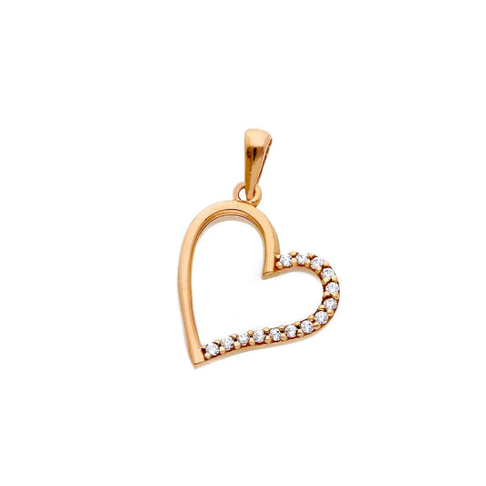 Collana donna JOY Gioielli Oro in oro rosa con cuore e zirconi 232605ROLO40-2