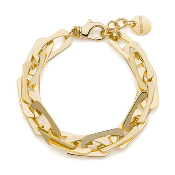 Bracciale donna Unoaerre Fashion bronzo dorato maglie geometriche 2345-1