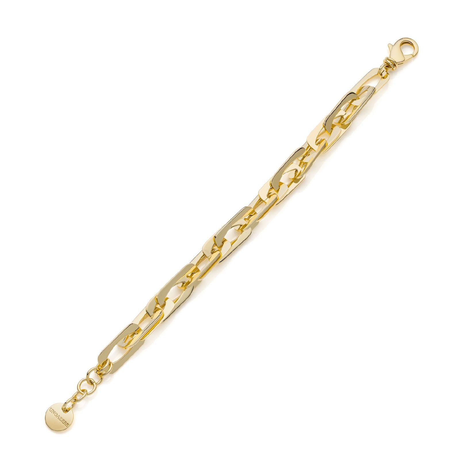Bracciale donna Unoaerre Fashion bronzo dorato maglie geometriche 2345-2