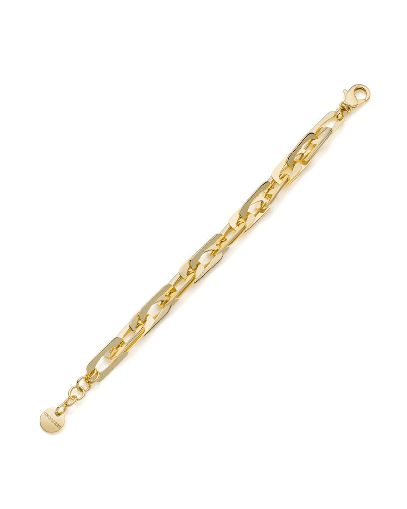 Bracciale catena Unoaerre Fashion Jewellery Bronze da donna in bronzo bagnato in oro 24kt con maglie geometriche 2345