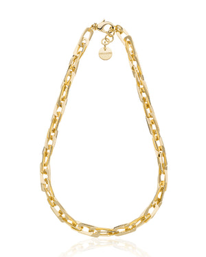 Collana Unoaerre Fashion Jewellery Bronze da donna in bronzo bagnato in oro 24kt con maglie geometriche 2346