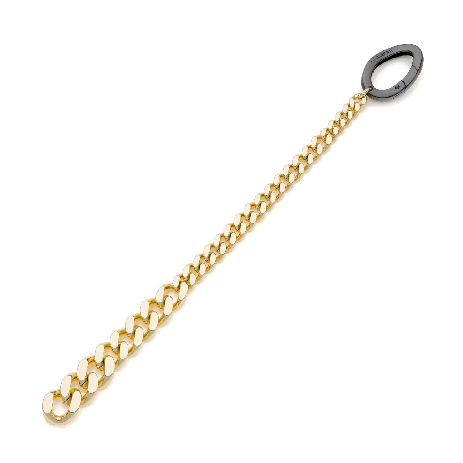 Bracciale donna Unoaerre Fashion bronzo dorato moschettone nero 2355-2