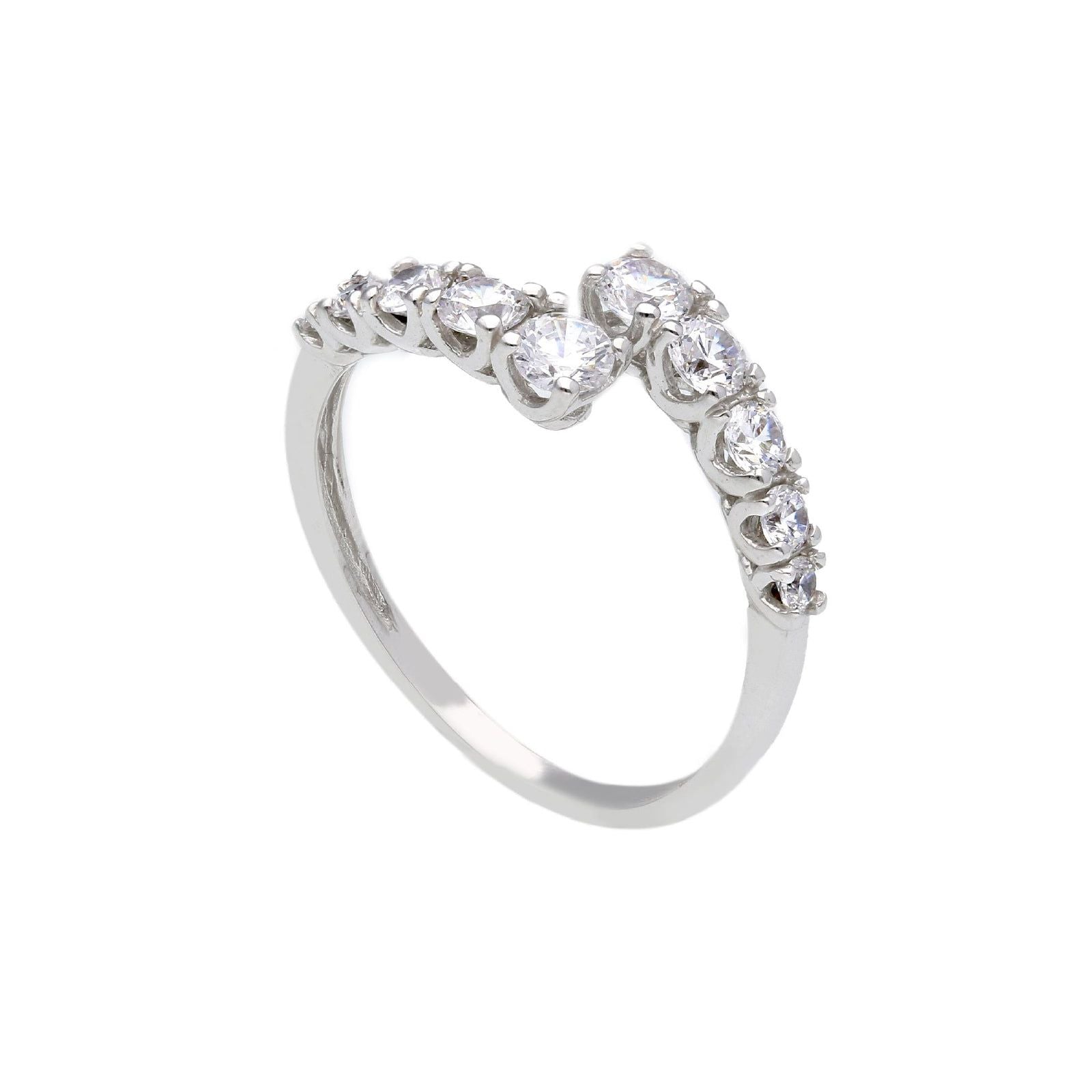 Anello donna JOY Gioielli oro bianco zirconi bianchi 236410-1