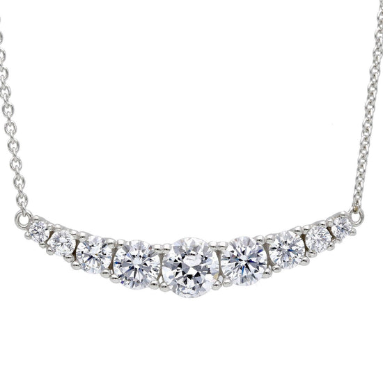 Collana donna JOY Gioielli in oro bianco con zirconi bianchi centrali 236412-1