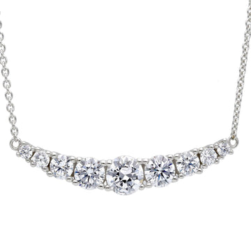 Collana donna JOY Gioielli in oro bianco con zirconi bianchi centrali 236412-1