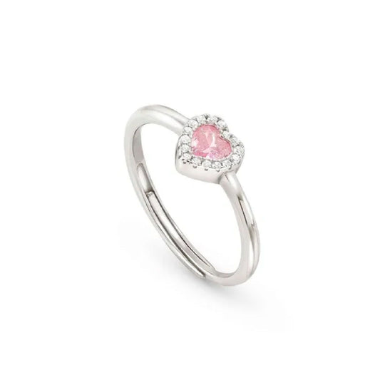 Anello donna Nomination All My Love argento zirconi bianchi e rosa a cuore 240300-002-1