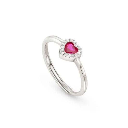 Anello donna Nomination All My Love argento zirconi bianchi e rosso a cuore 240300-006-1