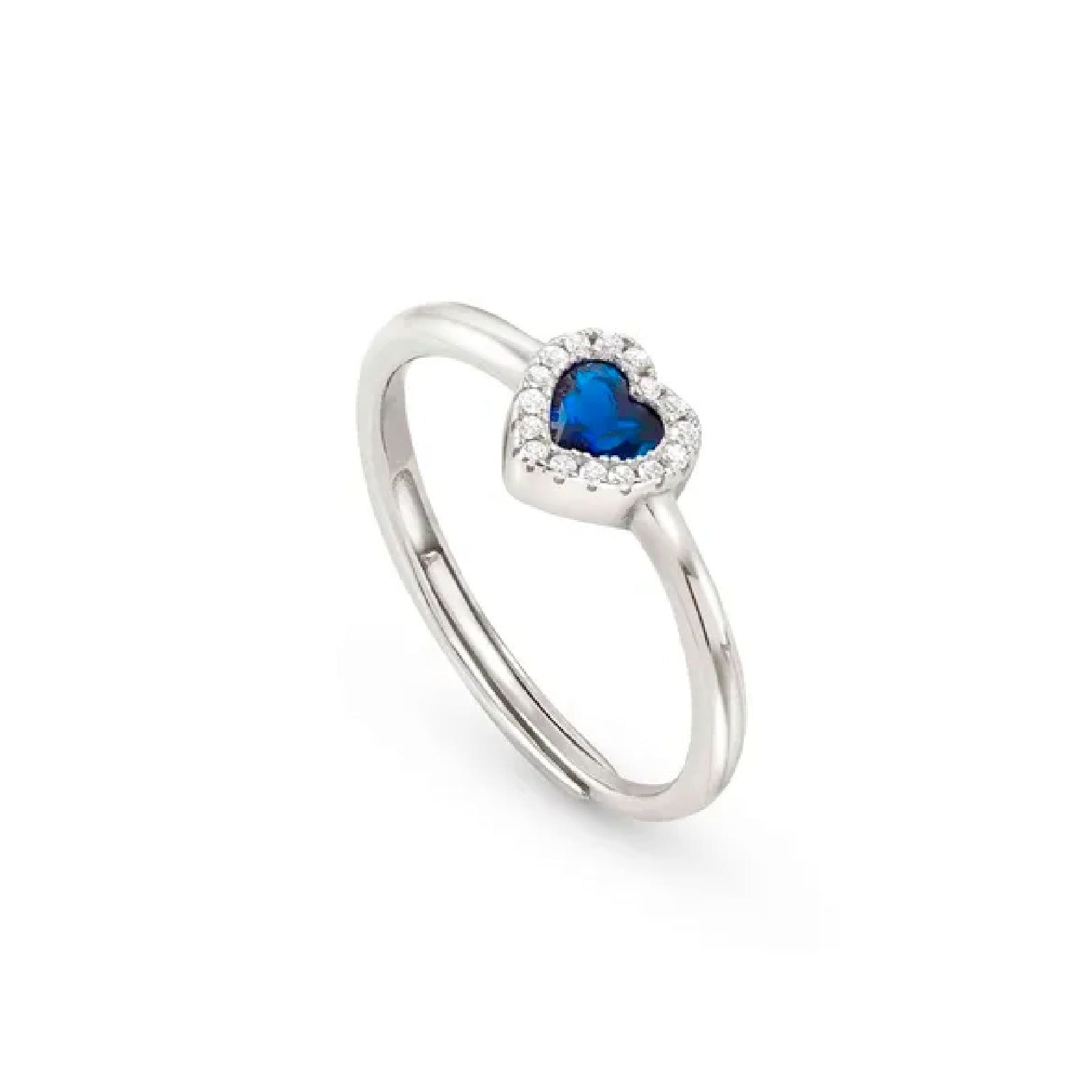 Anello donna Nomination All My Love argento zirconi bianchi e blu a cuore 240300-012-1