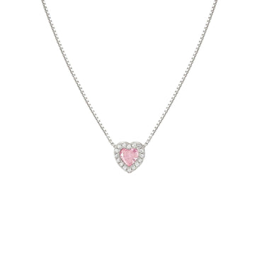 Collana donna Nomination All My Love argento zirconi bianchi e rosa a cuore 240302-002-1