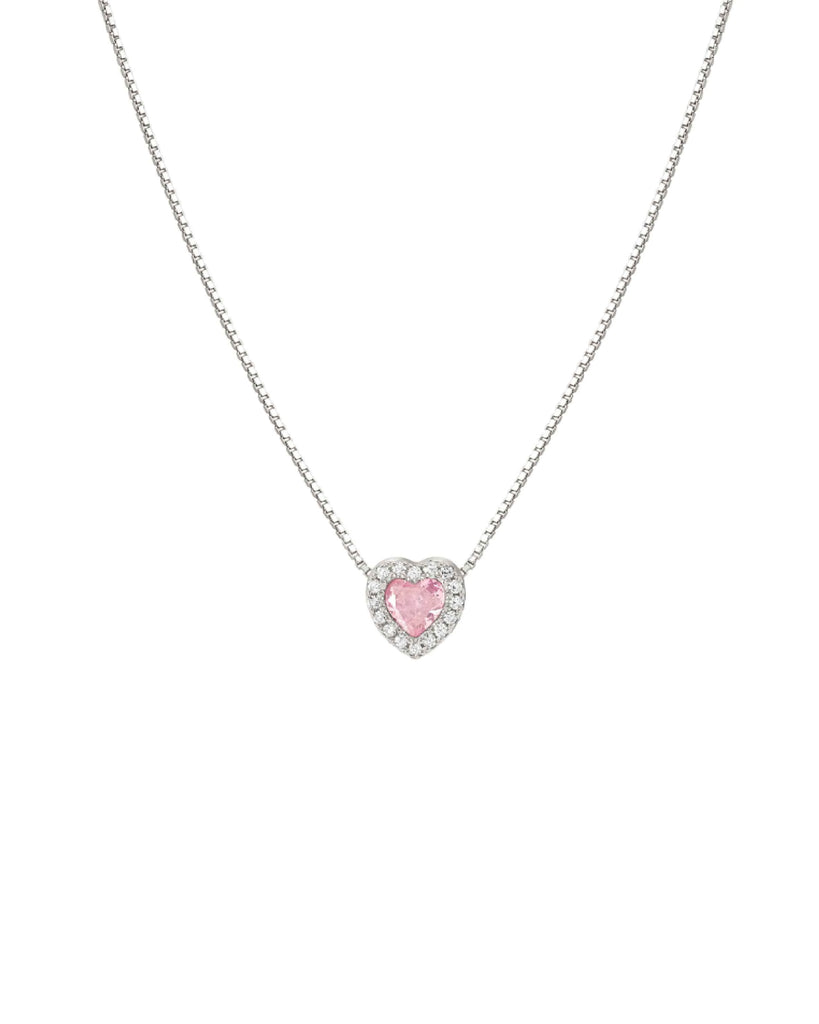 Collana da donna Nomination All My Love in argento 925 con ciondolo a cuore con zirconi bianchi e uno rosa 240302/002