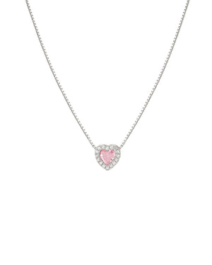 Collana da donna Nomination All My Love in argento 925 con ciondolo a cuore con zirconi bianchi e uno rosa 240302/002