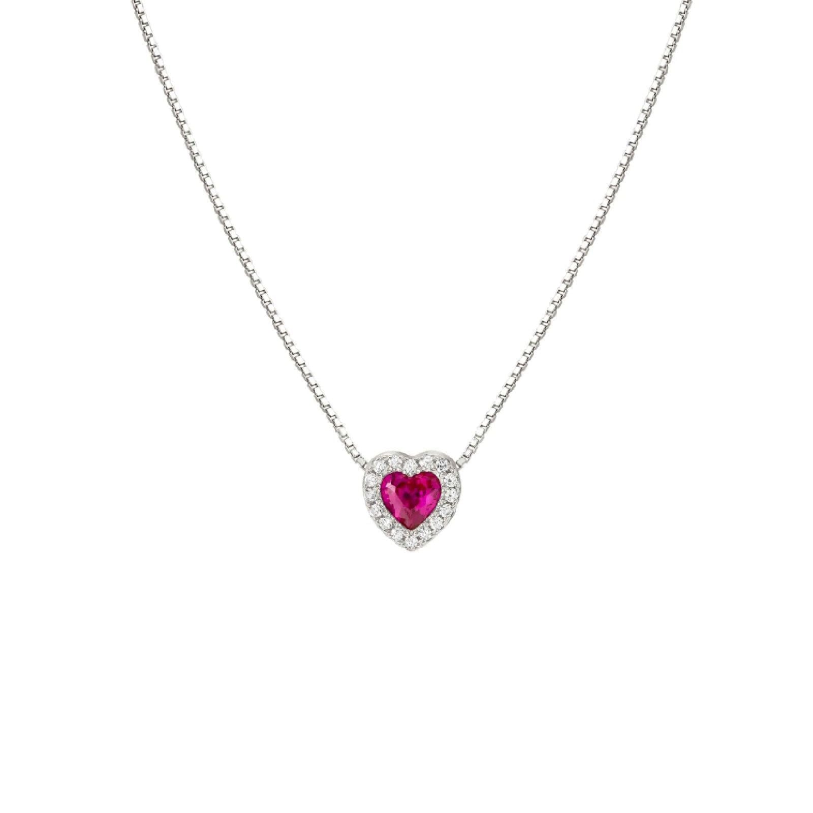 Collana donna Nomination All My Love argento zirconi bianchi e rosso a cuore 240302-006-1
