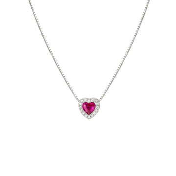 Collana donna Nomination All My Love argento zirconi bianchi e rosso a cuore 240302-006-1