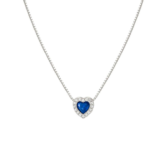 Collana donna Nomination All My Love argento zirconi bianchi e blu a cuore 240302-012-1