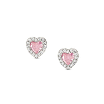Orecchini donna Nomination All My Love argento zirconi bianchi e rosa a cuore 240304-002-1