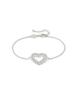 Bracciale della collezione Nomination Lovecloud da donna in argento 925 rodiato con ciondolo cuore impreziosito da zirconi 240502/009