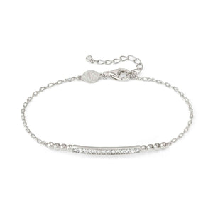 Bracciale catena della collezione Nomination Lovecloud da donna in argento 925‰ con piccole sfere, targhetta e zirconi 240503/010