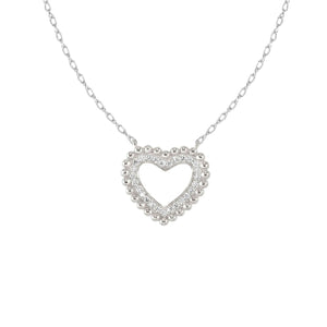 Collana girocollo della collezione Nomination Lovecloud da donna in argento 925‰ con ciondolo cuore, sfere e zirconi 240504/009