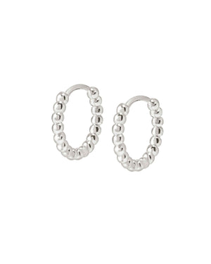 Orecchini cerchio della collezione Nomination Lovecloud da donna in argento 925‰ rodiato realizzati con piccole sfere 240505/010