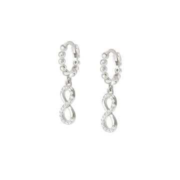 Orecchini pendenti donna Nomination Lovecloud con sfere, infinito e zirconi 240507-006-1