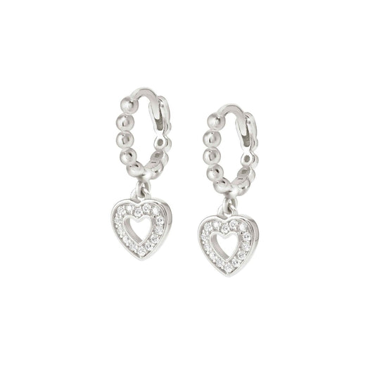 Orecchini pendenti donna Nomination Lovecloud con sfere, cuore e zirconi 240507-009-1