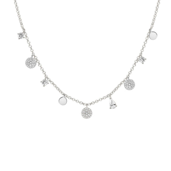 Collana donna Nomination Lucentissima in argento con pendenti e zirconi bianchi 240703-009-1
