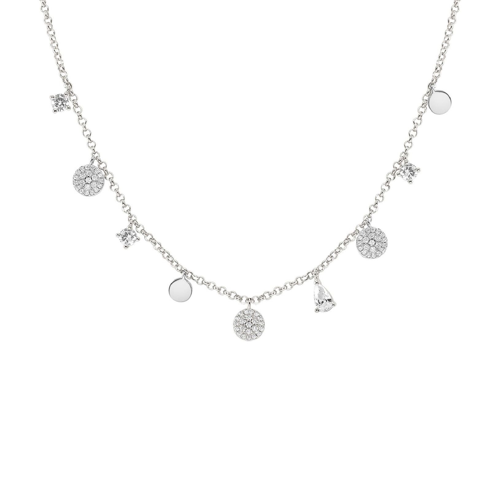 Collana donna Nomination Lucentissima in argento con pendenti e zirconi bianchi 240703-009-1