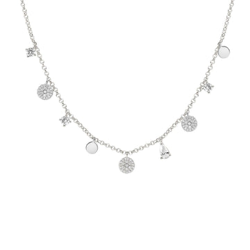 Collana donna Nomination Lucentissima in argento con pendenti e zirconi bianchi 240703-009-1