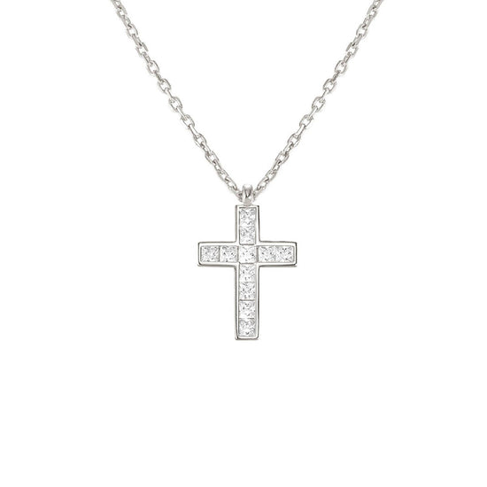 Collana girocollo donna Nomination Carismatica in argento con croce grande di zirconi 240905-031-1